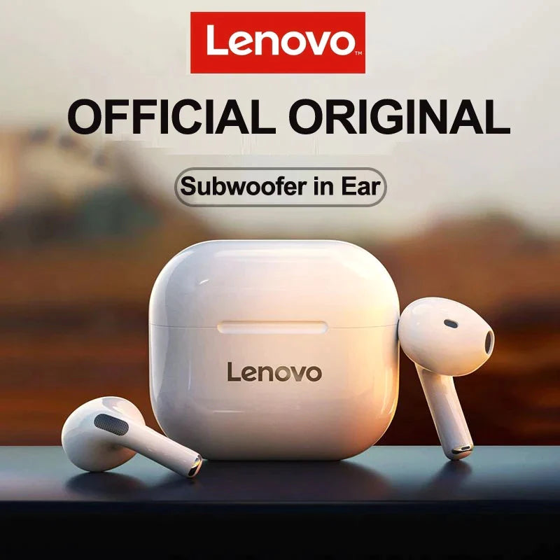 NEW Lenovo LP40 TWS Wireless Earbuds – Superior Bluetooth 5.0, Dual Stereo Noise Reduction, Enhanced Deep Bass, Touch Control, and All-Day Battery Life (230mAh)