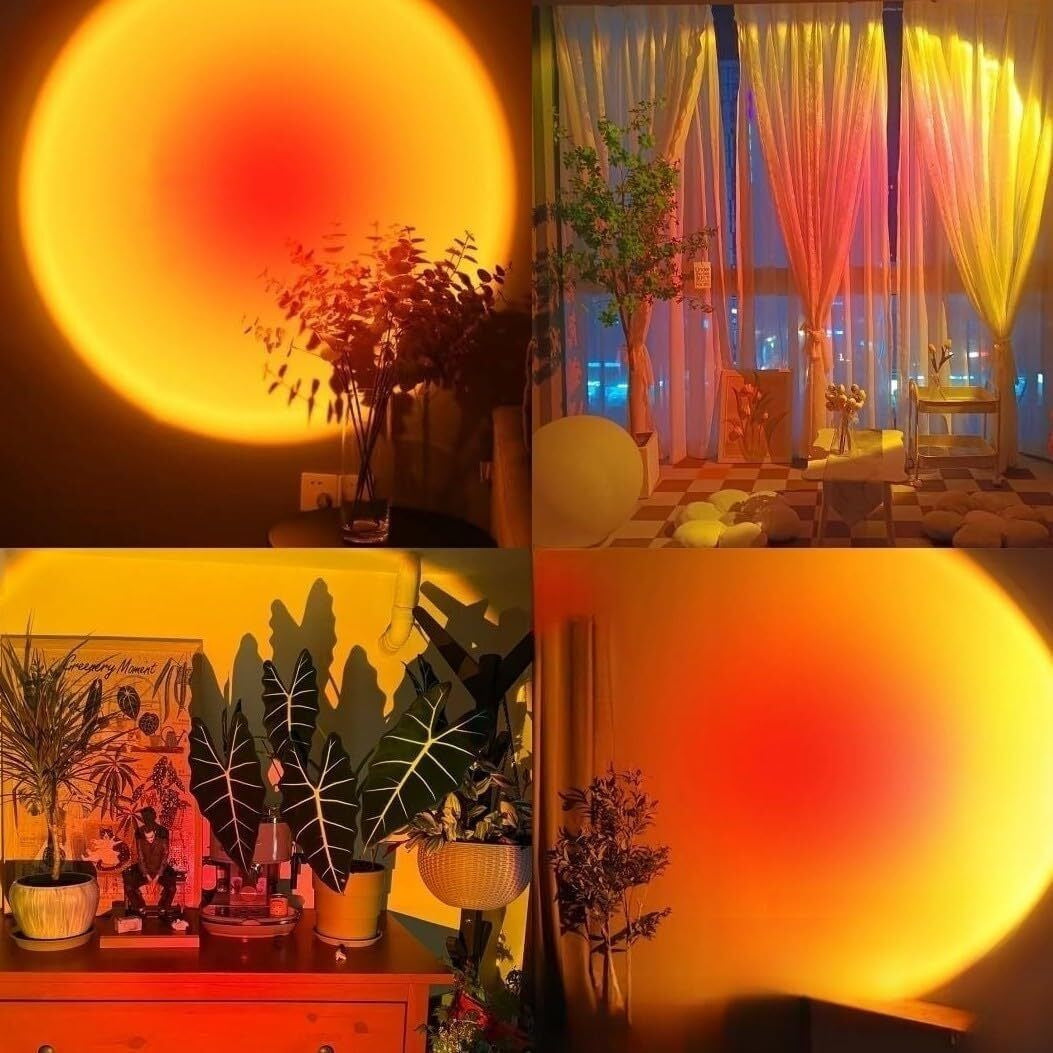 16 Colors Sunset Projector Projection USB Atmosphere LED Desk Lamp Night Light