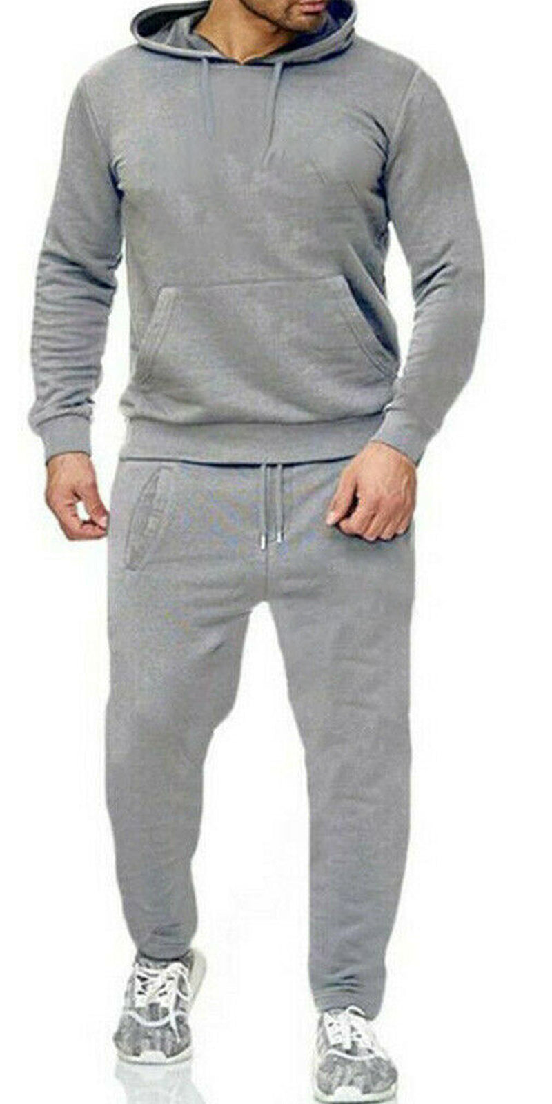 New Men’s Pullover Tracksuit Set – Stretch Hoodie and Jogging Bottoms for Ultimate Comfort and Style