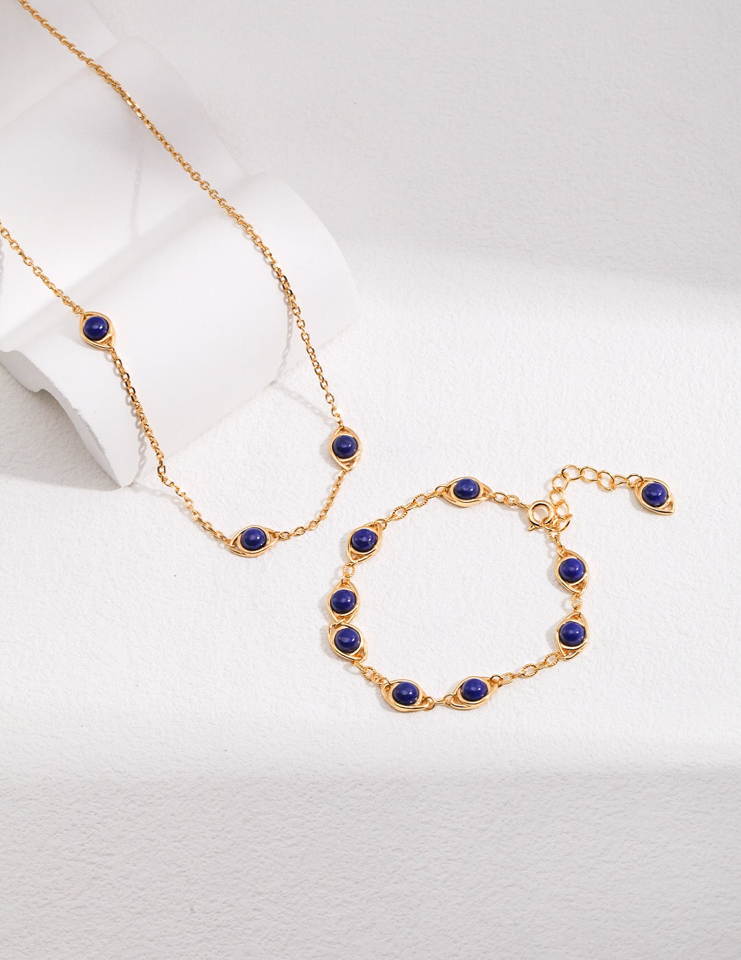 Natural Tiger Eye / Lapis Lazuli Stone Necklace