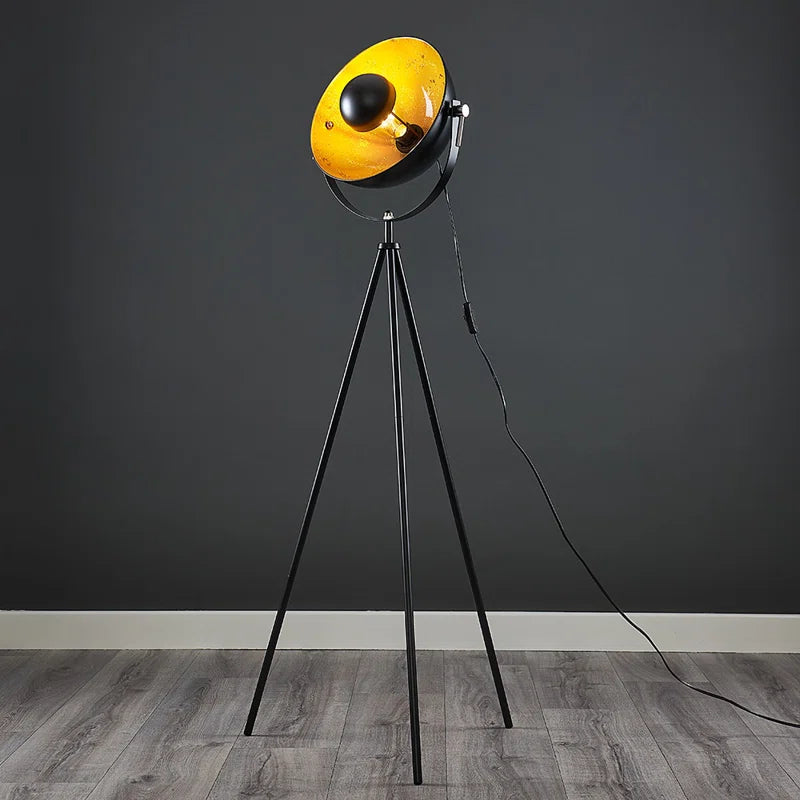 Kerns 132Cm Black Tripod Floor Lamp