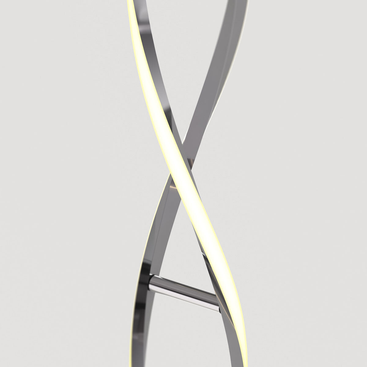 Chrome Swirl LED Floor Lamp