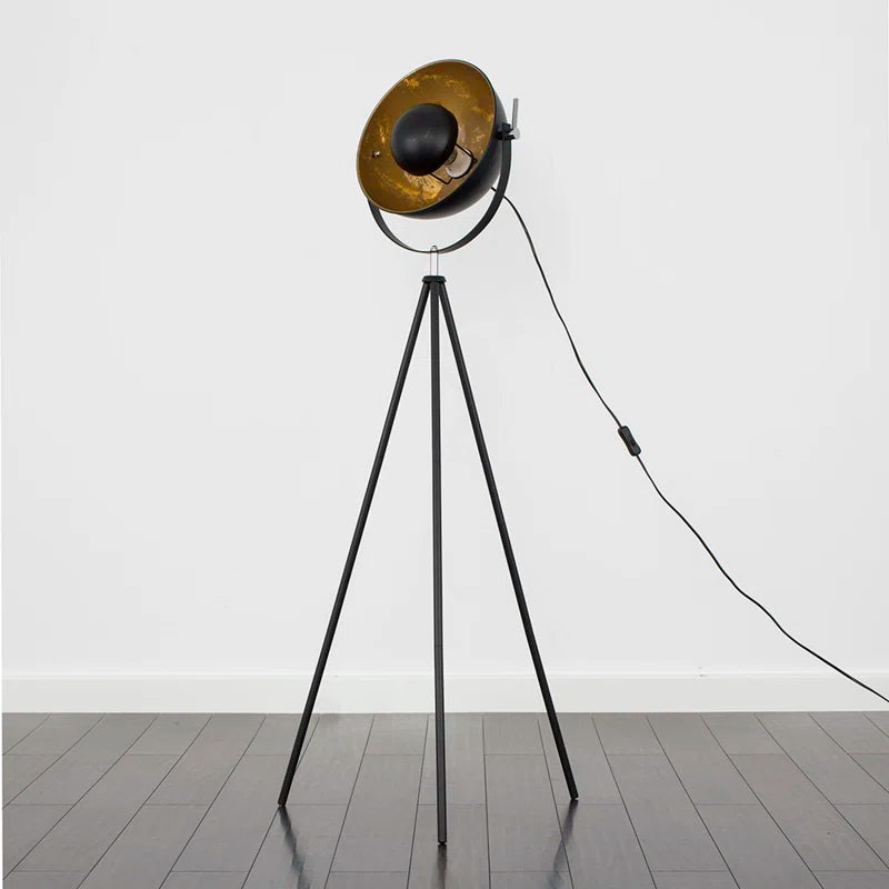 Kerns 132Cm Black Tripod Floor Lamp