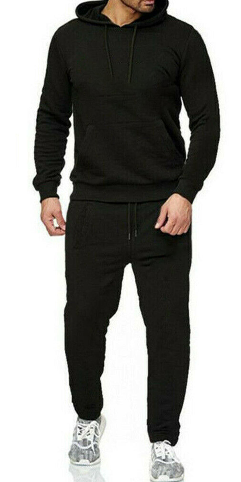 New Men’s Pullover Tracksuit Set – Stretch Hoodie and Jogging Bottoms for Ultimate Comfort and Style